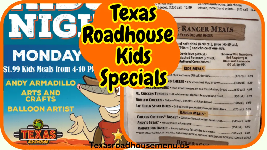 texas roadhouse Kids Specials