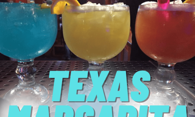 Texas margarita menu